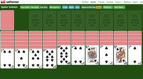 free 1 suit spider solitaire.